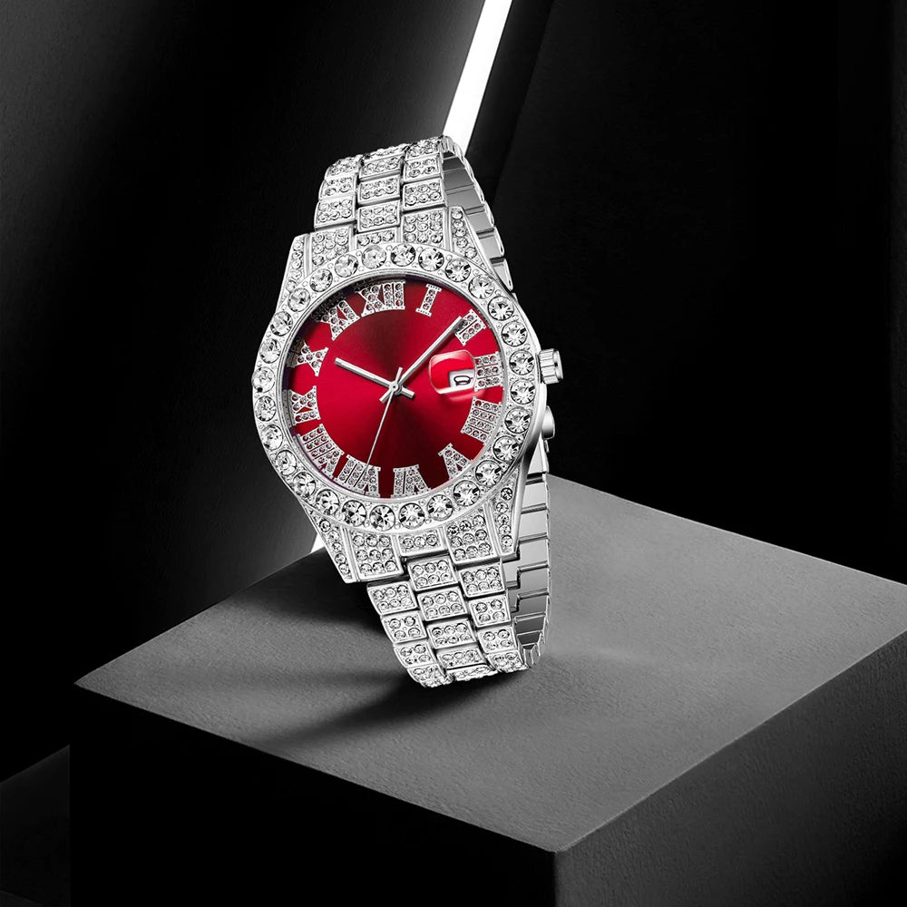 3PCS/SET Women's Watch Luxury Leisure Simple Quartz Watch Bracelet Necklace Jewelry Set Suitable for Daily Clothing Matching