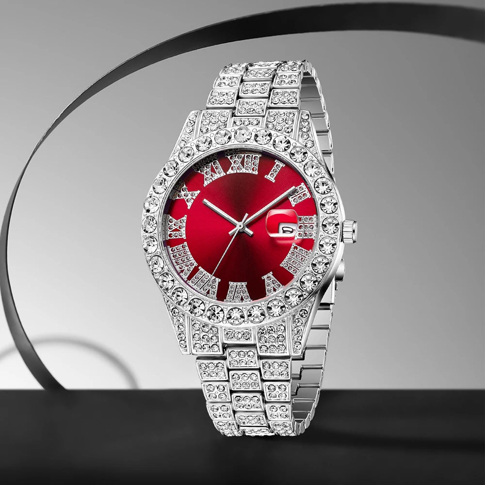 3PCS/SET Women's Watch Luxury Leisure Simple Quartz Watch Bracelet Necklace Jewelry Set Suitable for Daily Clothing Matching